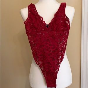 NWT  VS Sexy Cranberry Red Teddy